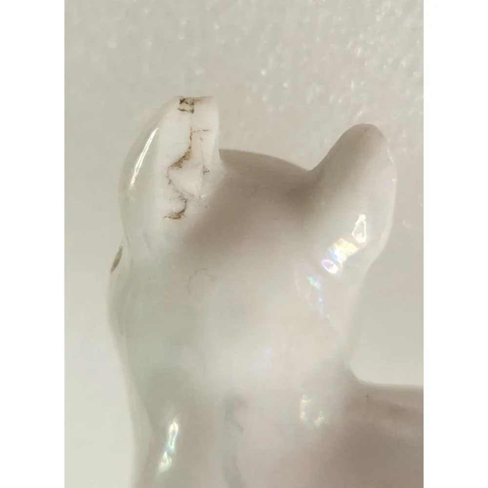 VINTAGE FRENCH BULLDOG LUSTERWARE PORCELAIN FIGURES  FRENCHIE- MADE IN JAPAN 2”